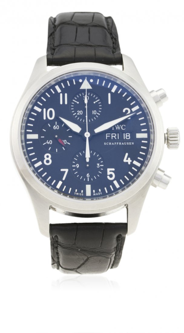 A GENTLEMAN'S STAINLESS STEEL IWC FLIEGERUHR (1 of 1)