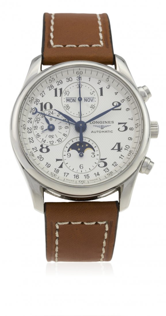 A GENTLEMAN'S STAINLESS STEEL LONGINES MASTER (1 of 1)