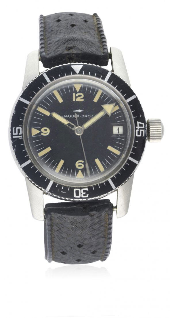 A GENTLEMAN'S STAINLESS STEEL JAQUET DROZ AUTOMATIC (1 of 1)