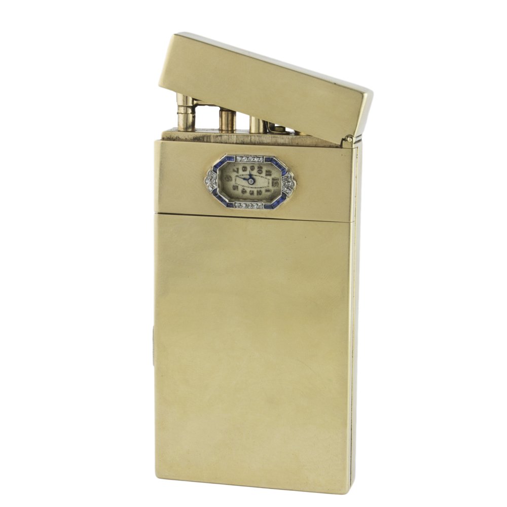 A FINE & RARE 9CT SOLID GOLD DUNHILL COMPENDIUM COMPACT (1 of 1)
