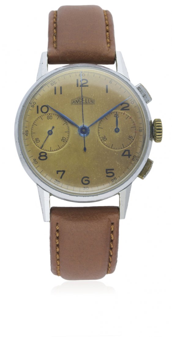 A GENTLEMAN'S ANGELUS CHRONOGRAPH WRIST WATCH CIRCA (1 of 1)