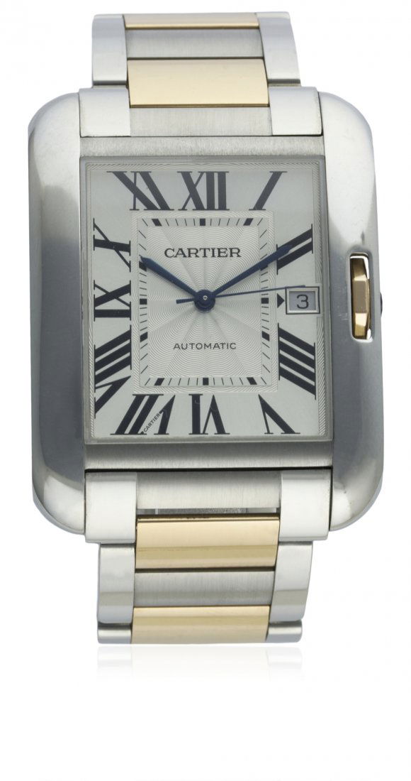 A GENTLEMAN'S STEEL & PINK GOLD CARTIER TANK ANGLAISE (1 of 1)