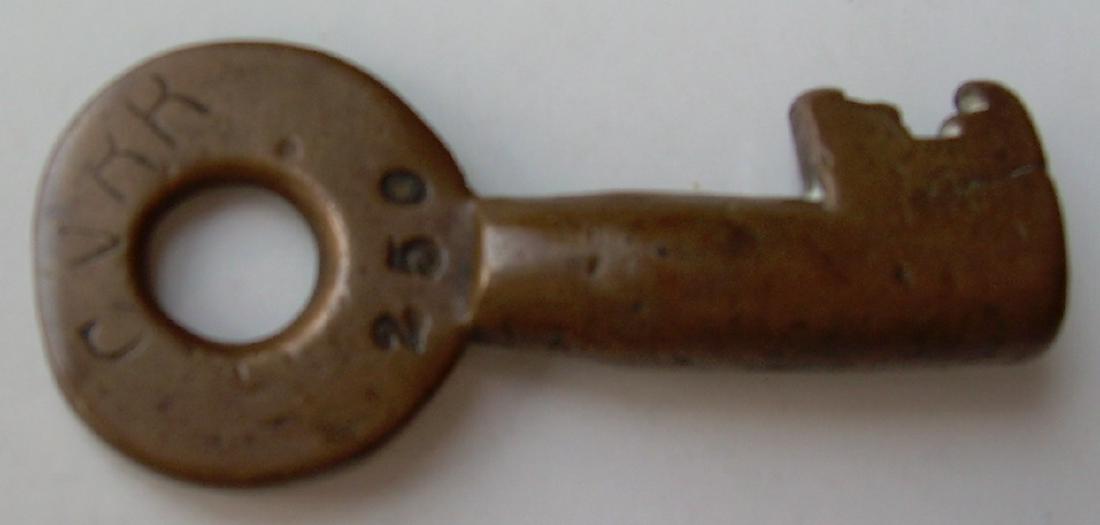 Central Vermont Railroad Tapered Brass Switch Key (1 of 2)
