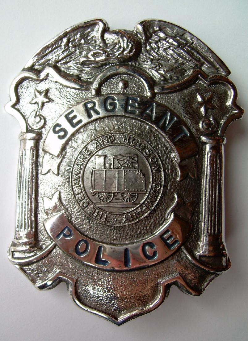 Delaware & Hudson Sergeant Police Badge (1 of 3)