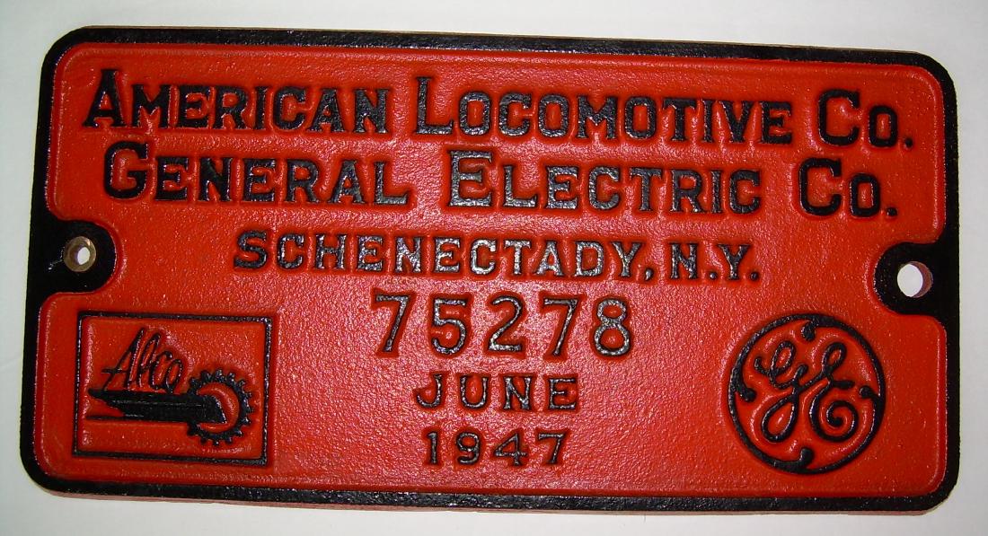 New Haven FA-1 Locomotive Builder's Plate (1 of 3)