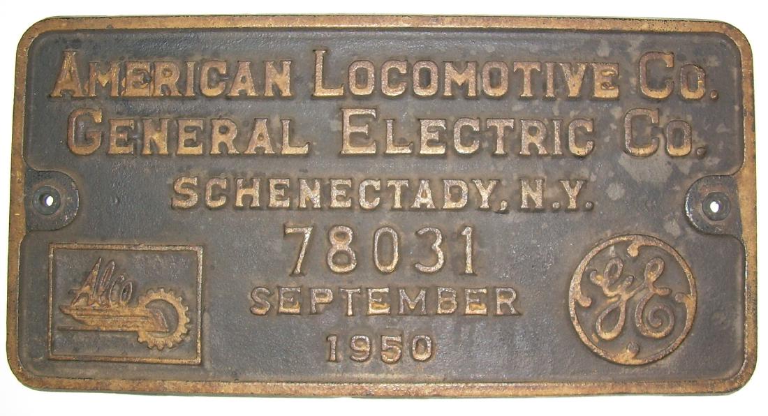 Delaware & Hudson Alco S4 Builder's Plate (1 of 4)