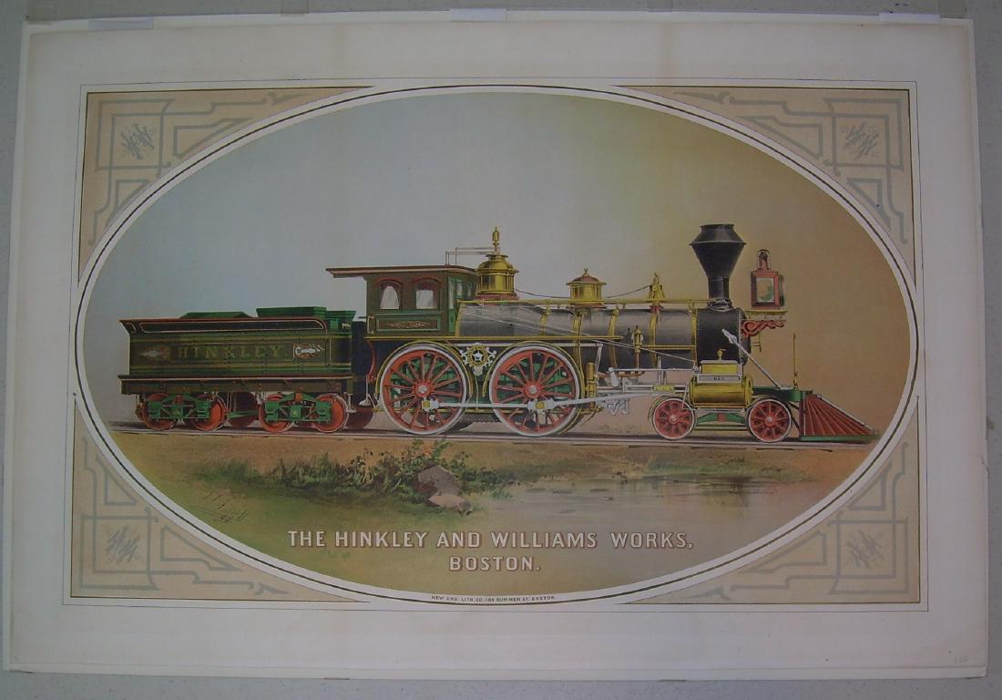 Hinkley & Williams Steam Locomotive Lithograph (1 of 6)