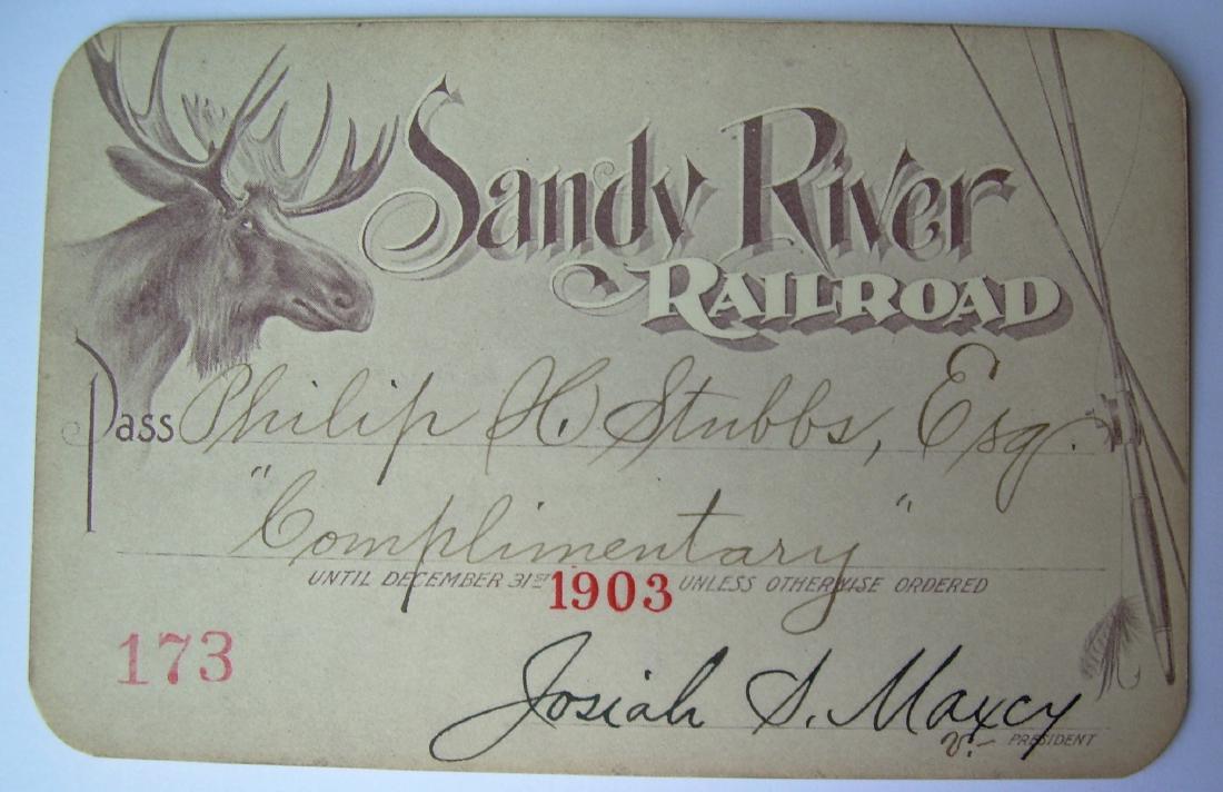 Sandy River Railroad Annual Pass 1903 (1 of 2)
