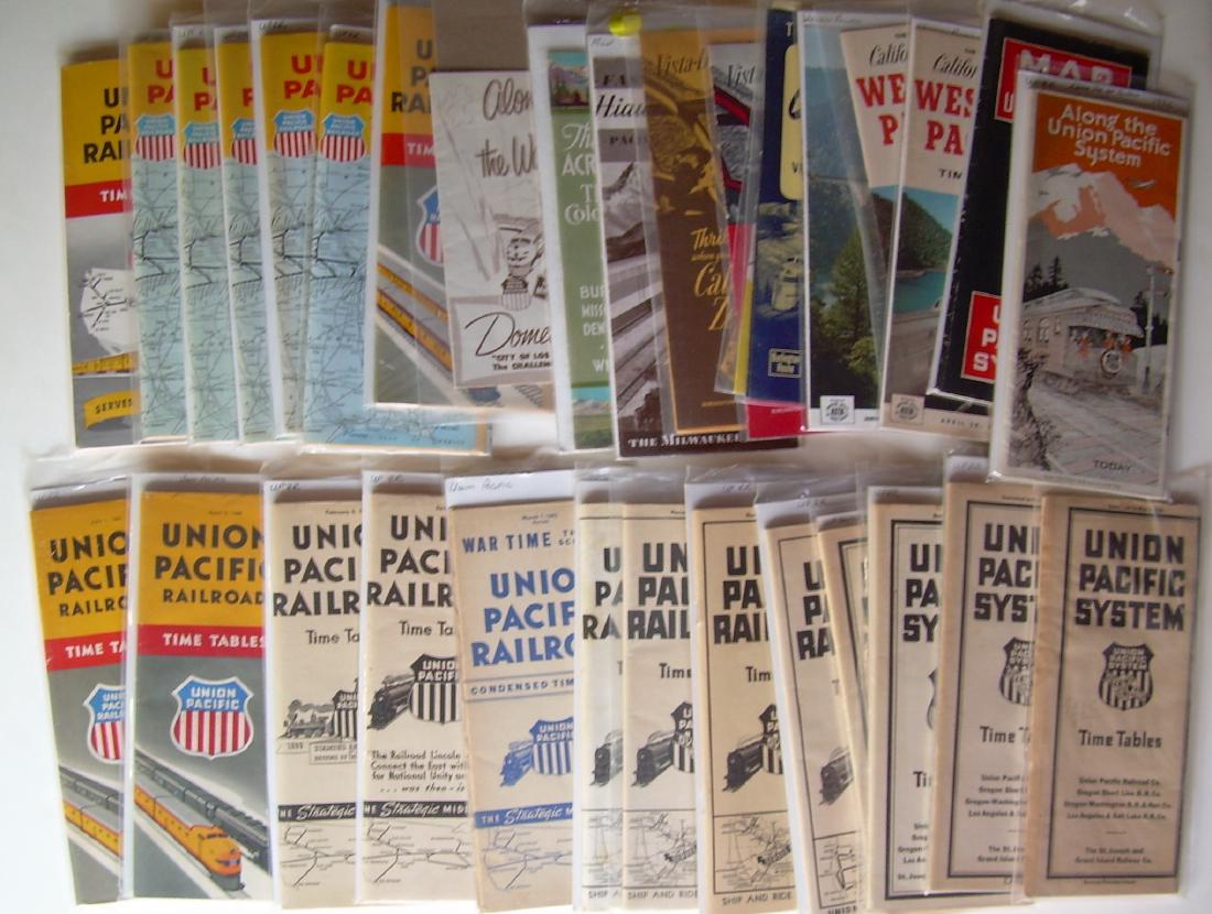 Union Pacific Railroad Timetables (20) 1928-1963 (1 of 3)