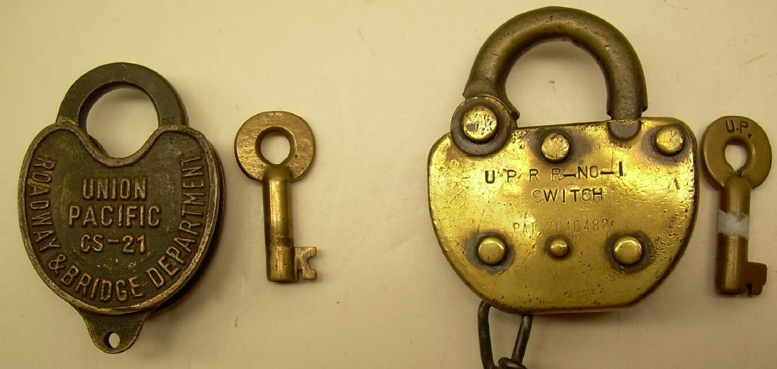 Railroad Locks & Keys (2) Union Pacific (1 of 2)