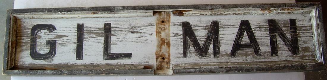 Bangor & Aroostook Gilman Wooden Yard Sign (1 of 5)