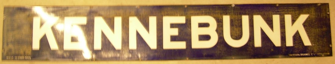 Kennebunk Maine Porcelain Depot Sign - Boston & Maine (1 of 6)