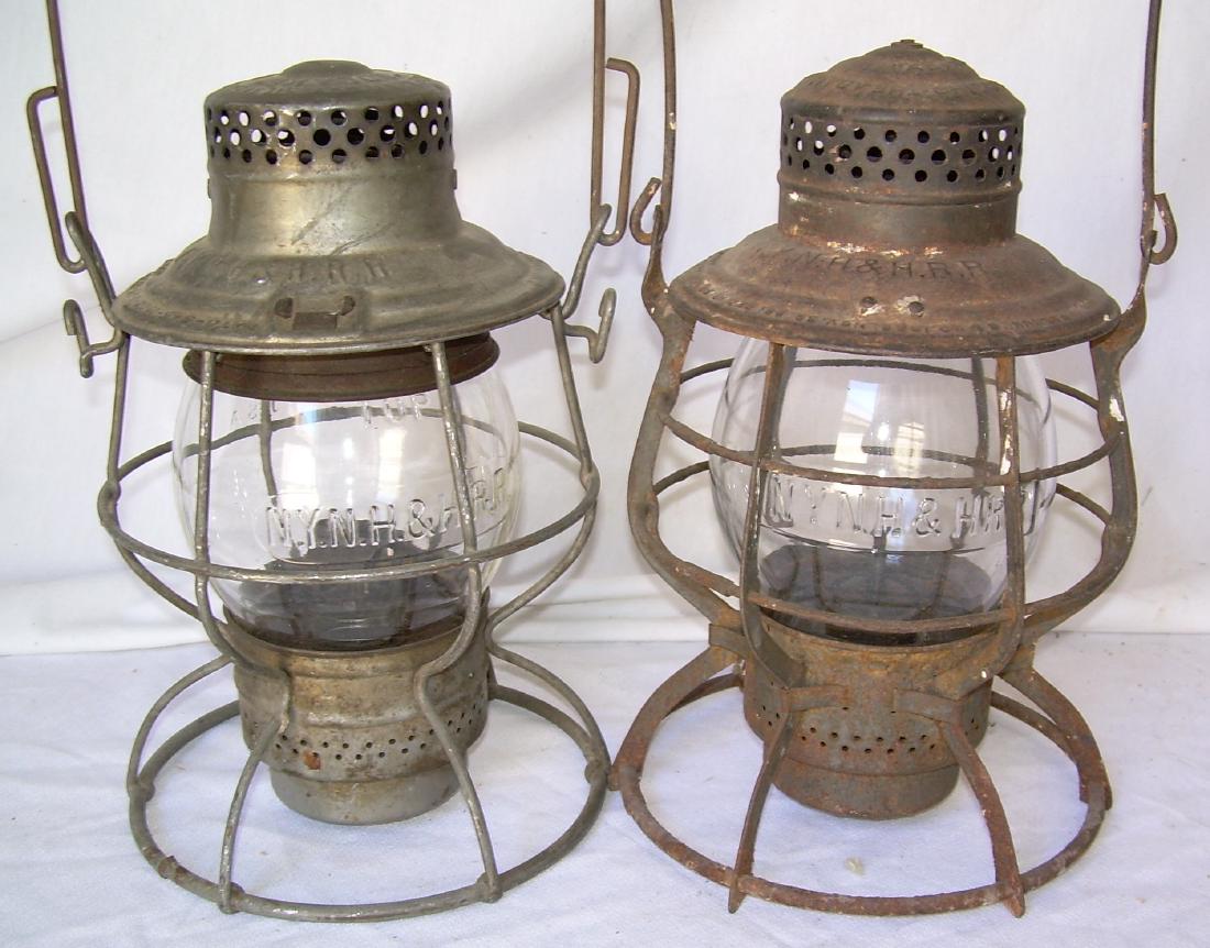 New Haven Railroad Lanterns (2) Cast Globes (1 of 5)