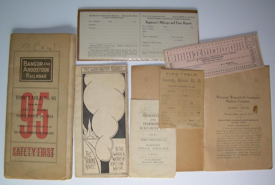 Maine Timetables & Rule Book some NG (1 of 2)