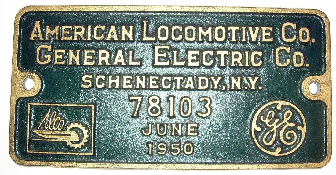 Pennsylvania Railroad RS-1 Builder's Plate 5628 (1 of 5)