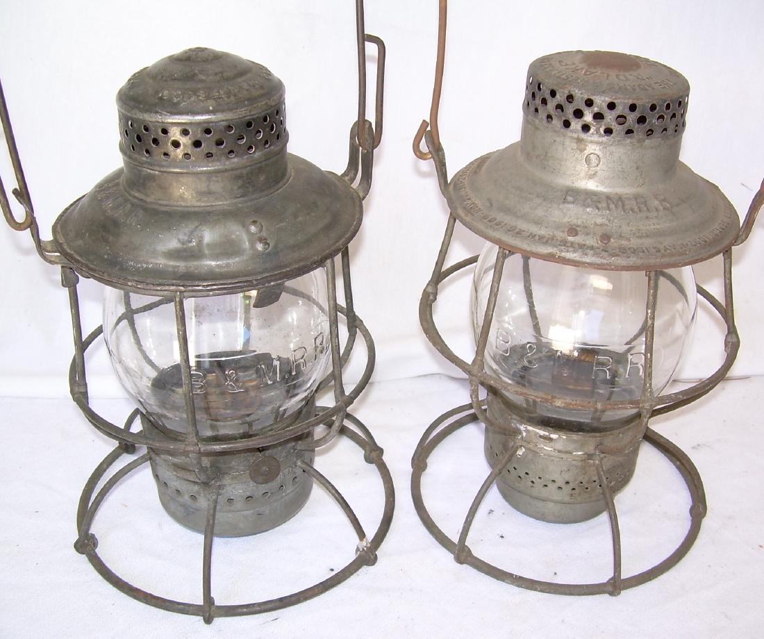 Boston & Maine Railroad Tall Globe Lanterns (2) (1 of 5)