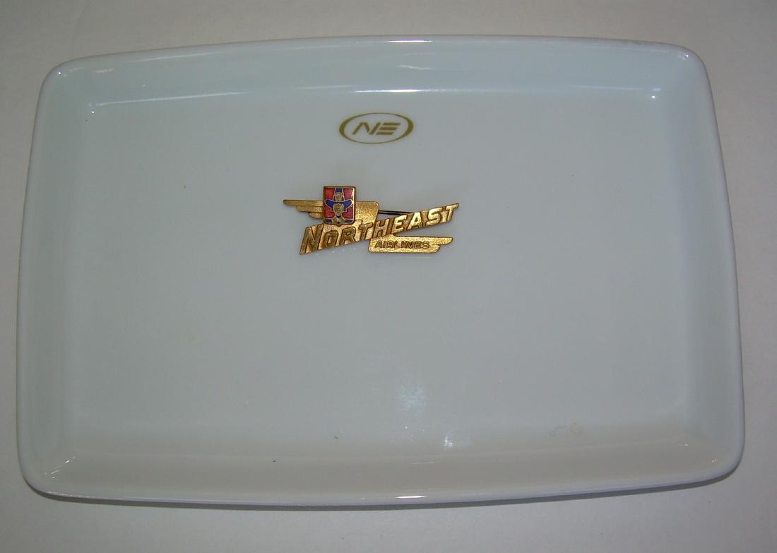 Northeast Airlines China Tray & Stewardess Pin (1 of 3)