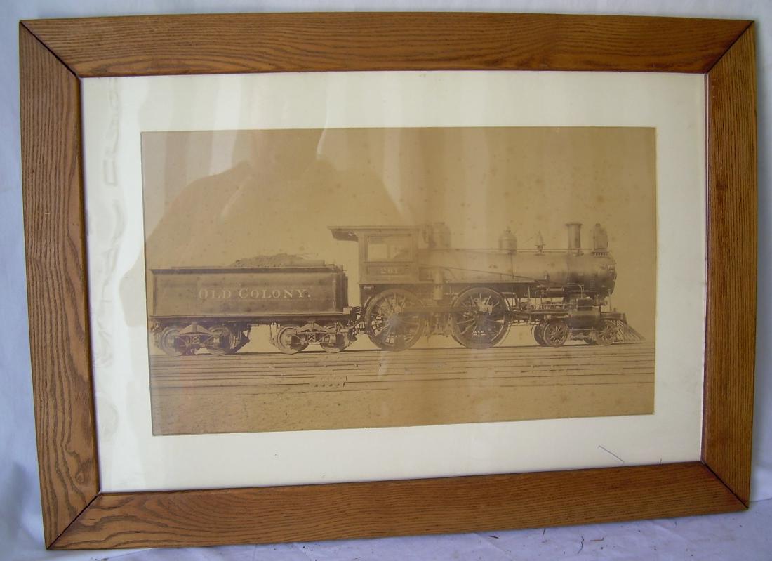 * Framed Old Colony Railroad Locomotive #261 (1 of 4)