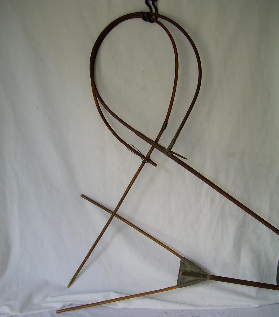 * Bentwood Train Order Hoops (3): These long stick bentwood "hoops" were used to hand up orders from a depot to a crew on a train. The employee on the train put there arm out and hooked the orders tied to a piece of string that would 