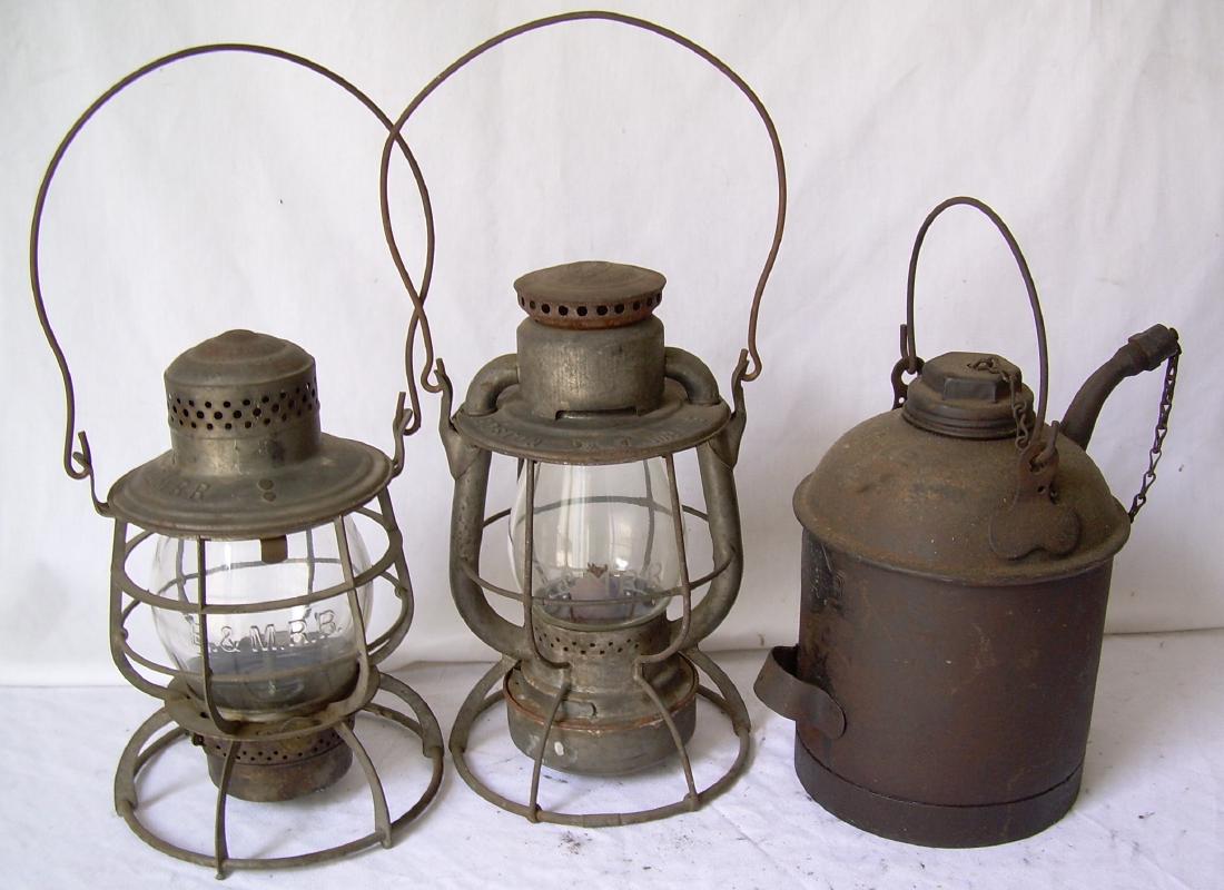 Boston & Maine Railroad Hardware (3) Lanterns Can (1 of 4)