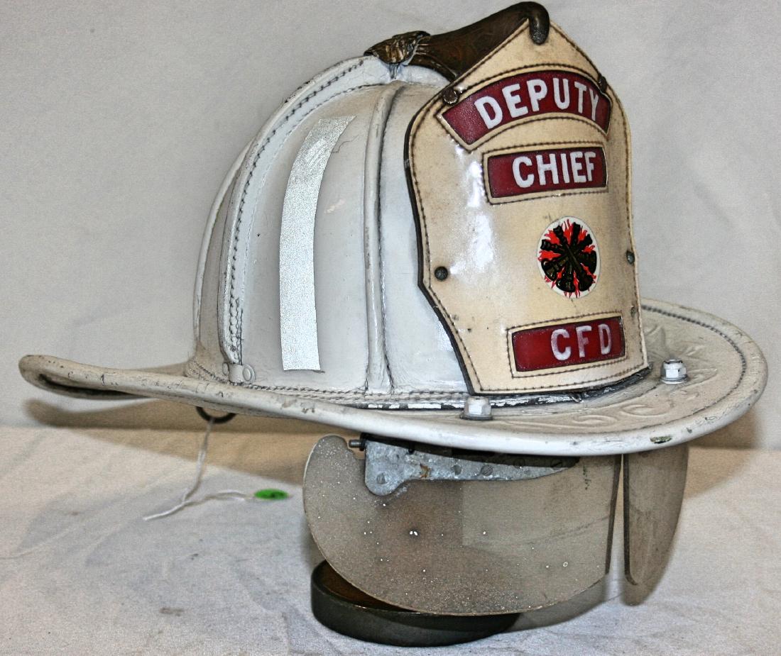 Fire Hat: Leather, Deputy Chief CFD (1 of 2)