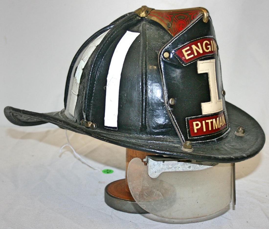 Fire Hat: Leather, Engine 1 Pitman (EC Smith) (1 of 2)