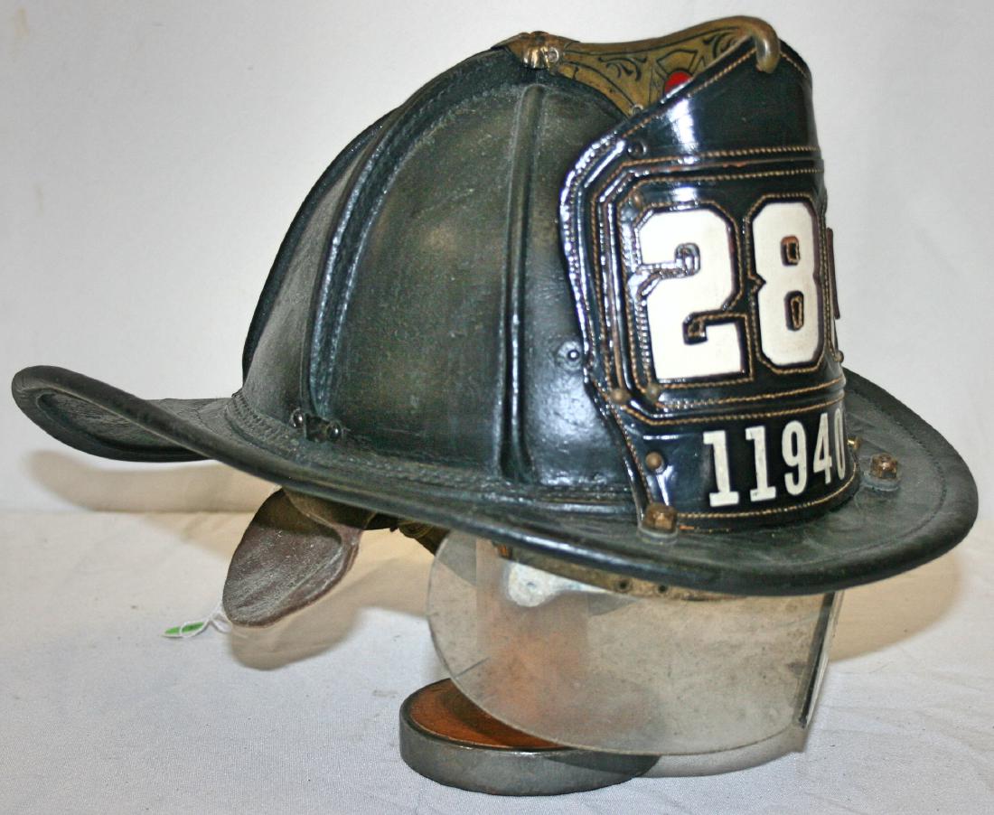 Fire Hat: Leather, 280   11940  (NYFD MTCox) (1 of 2)