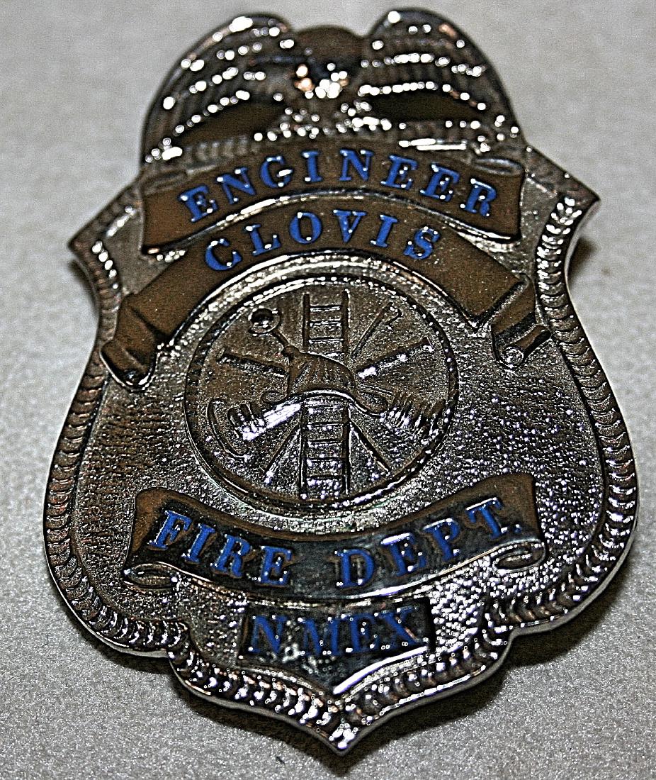 Badge: Engineer Clouis Fire Dept N. Mex (1 of 1)
