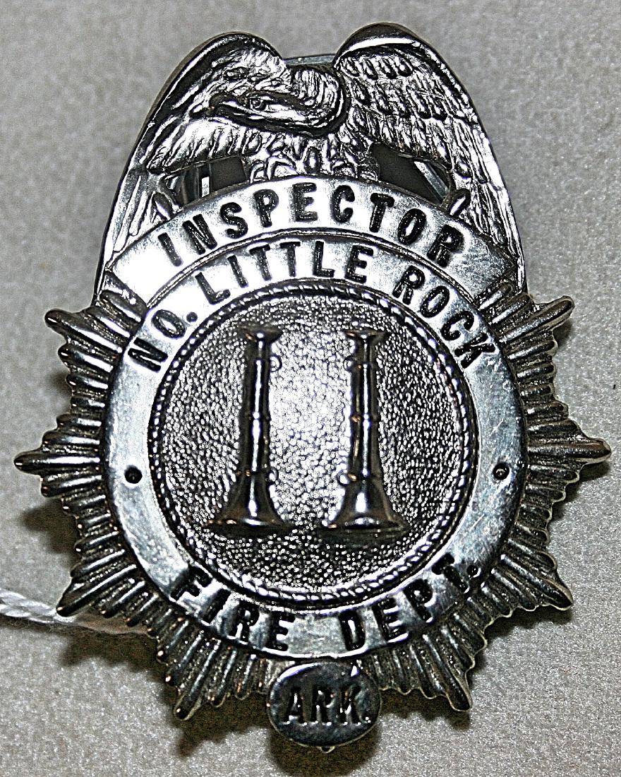 Badge: Inspector No Little Rock Fire Dept ARK (1 of 1)