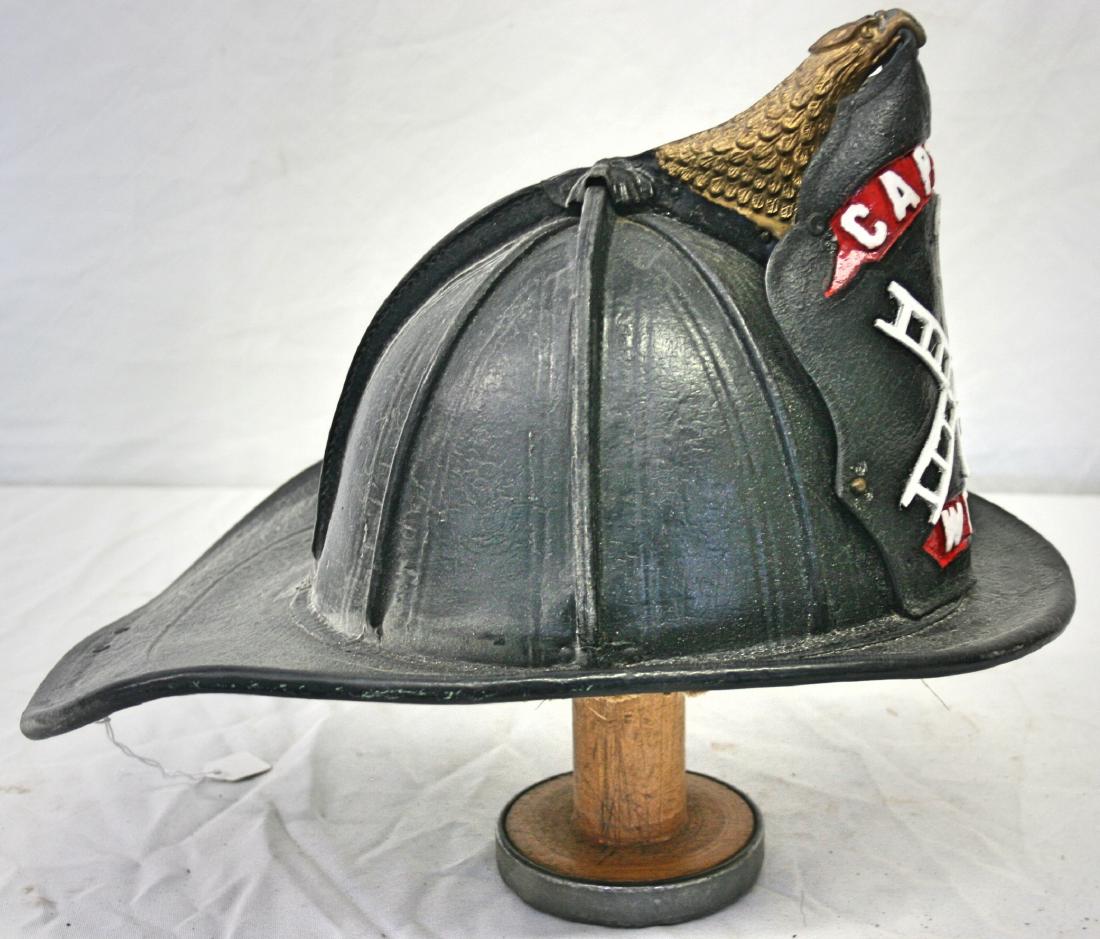 Fire Hat: Leather, Captain WFD, cross ladders (1 of 2)