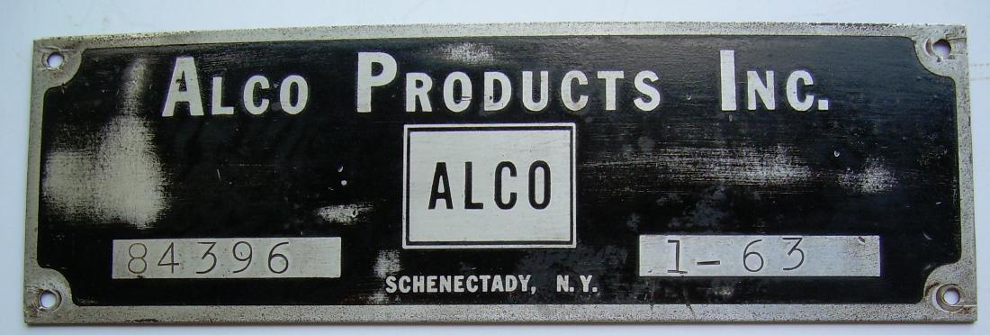 Alco Delaware & Hudson RS-36 Builder's Plate (1 of 2)