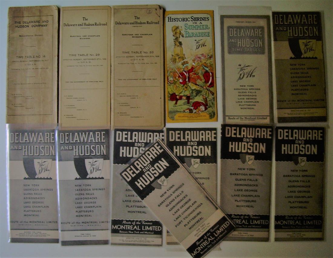 13 Delaware & Hudson Railroad Timetables (1 of 1)
