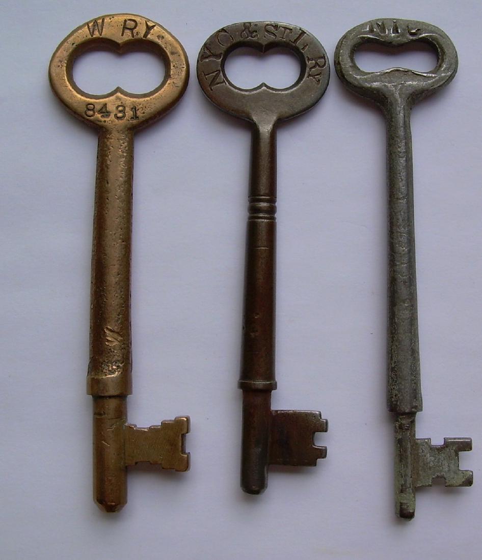 3 Coach Keys: Wab, NYC&StL, NYC (1 of 2)