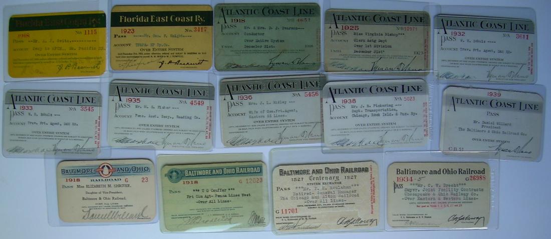 South East Railroad Annual Passes (14) (1 of 2)