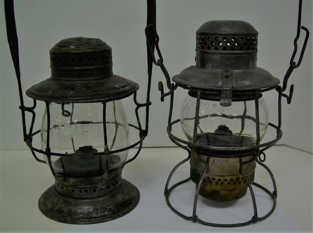 2 Railroad Lanterns: Moore/GTR, B&O Adlake (1 of 4)