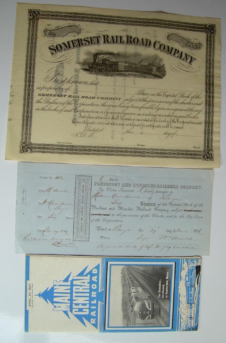 Maine Scripophily (Stocks & Bonds) (1 of 2)