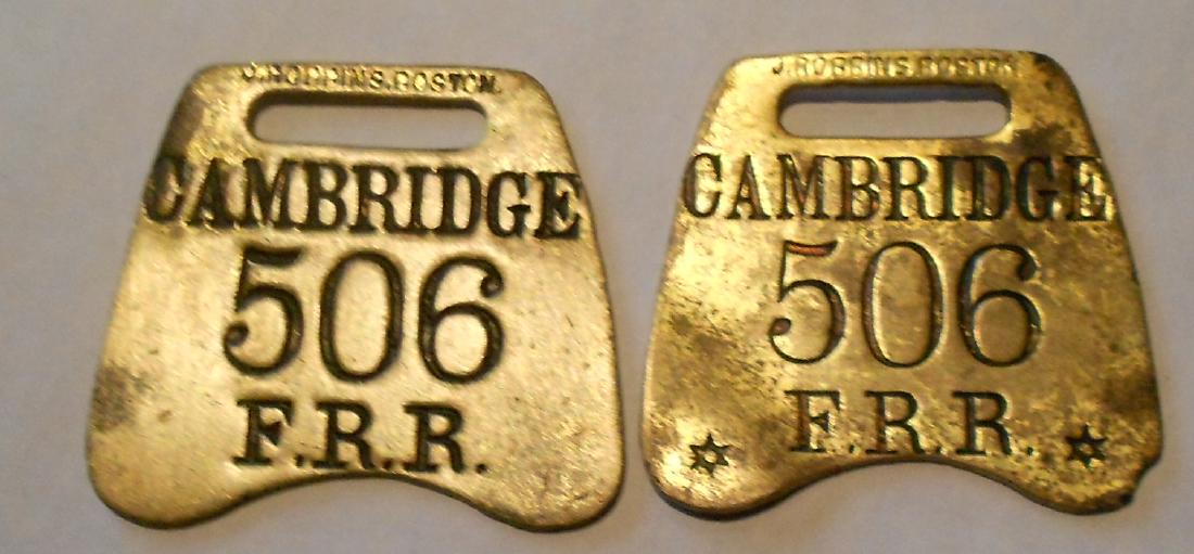 Fitchburg Railroad Baggage Tag Set "Cambridge" (1 of 3)