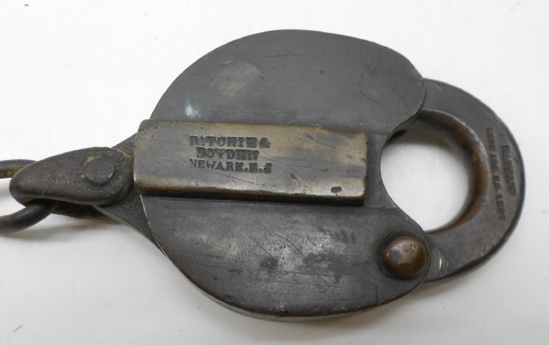 Eastern Railroad Brass Car Lock by Ritchie & Boyden (1 of 3)