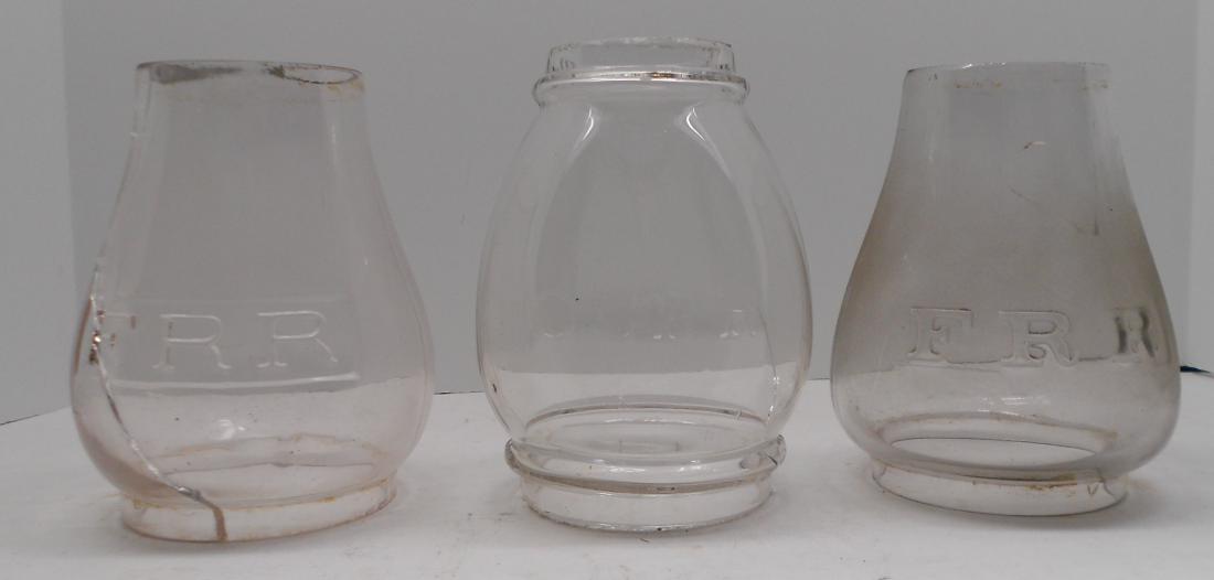 * 3 Damaged 6 Inch Globes: FRR, OCRR (1 of 4)