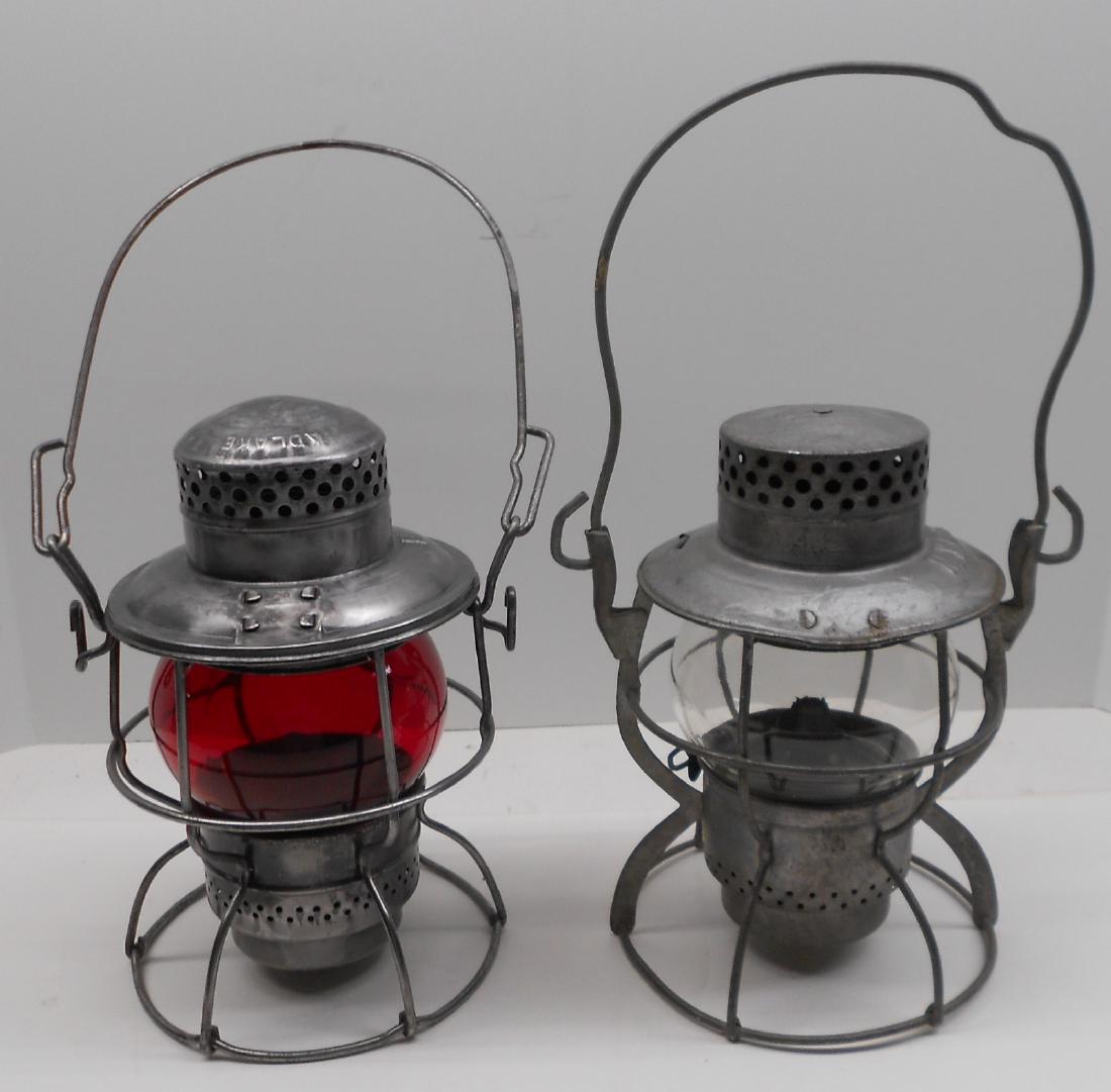 2 Railroad Lanterns: NYC, Erie Lackawanna (1 of 4)