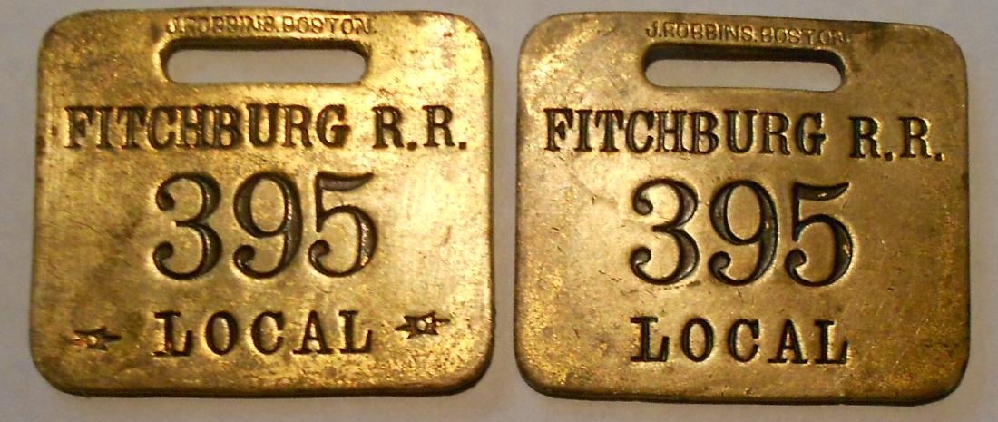 Fitchburg Railroad Baggage Tag Set "Local" (1 of 3)