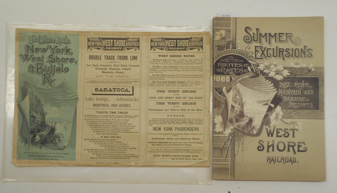 West Shore Railroad Timetable and 1888 Booklet (1 of 3)