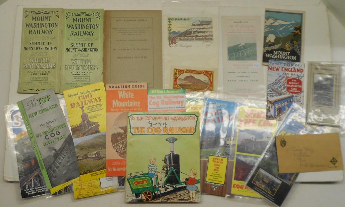 Mt Washington Cog Railway Folders & Timetables (1 of 3)