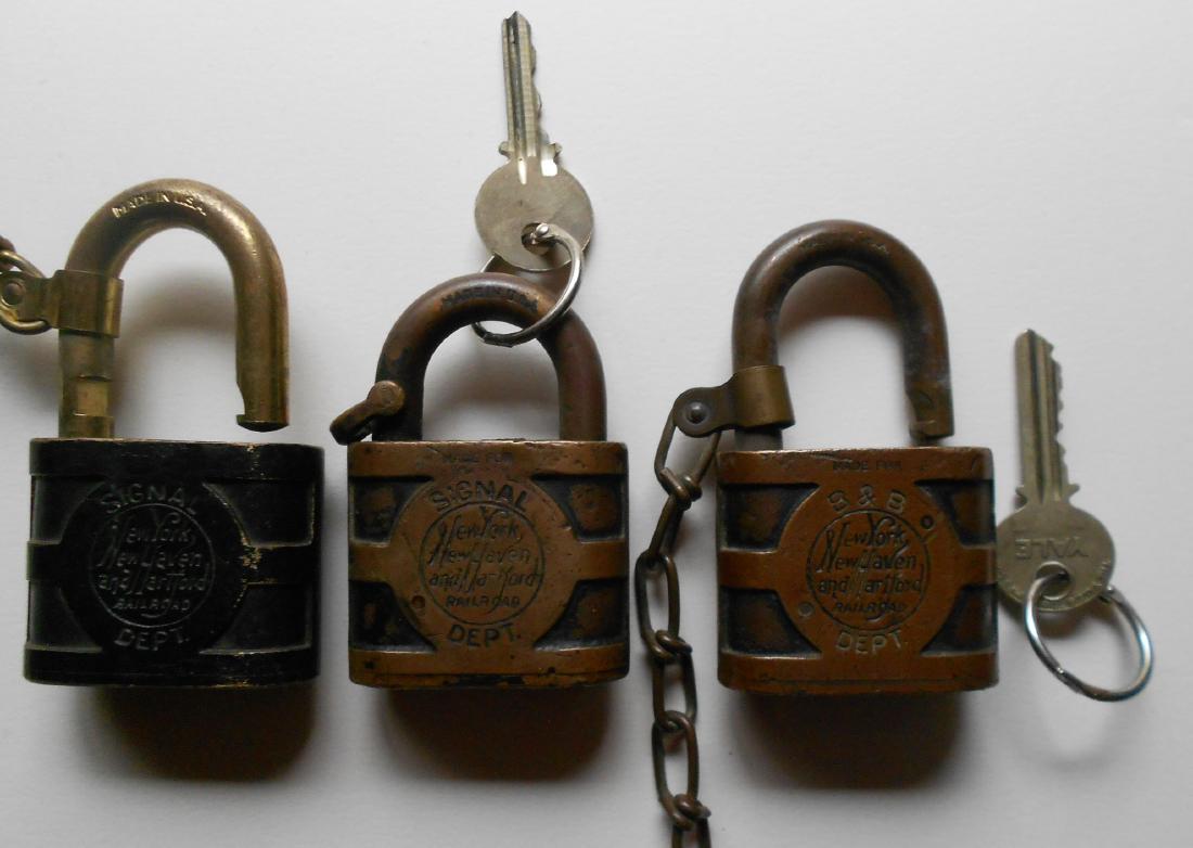 3 Yale New Haven Brass Locks: Signal B&B (1 of 3)
