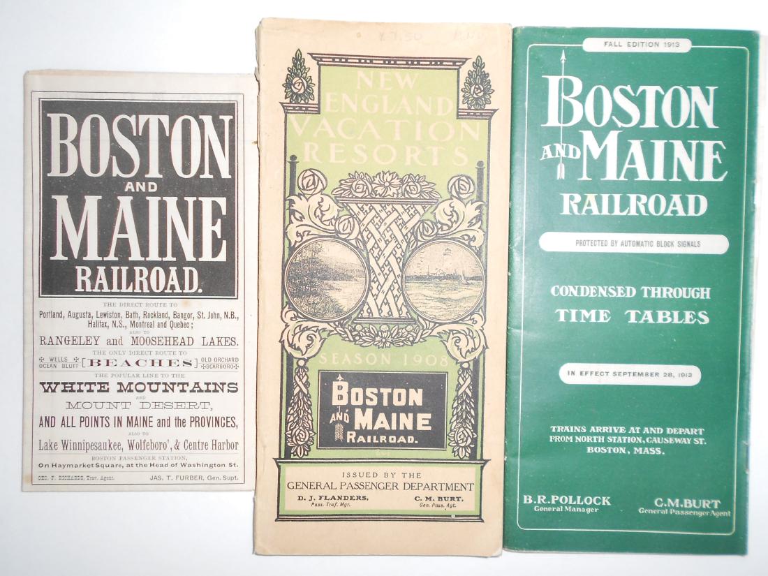 Boston & Maine Railroad Timetables & Travel Folders (1 of 2)