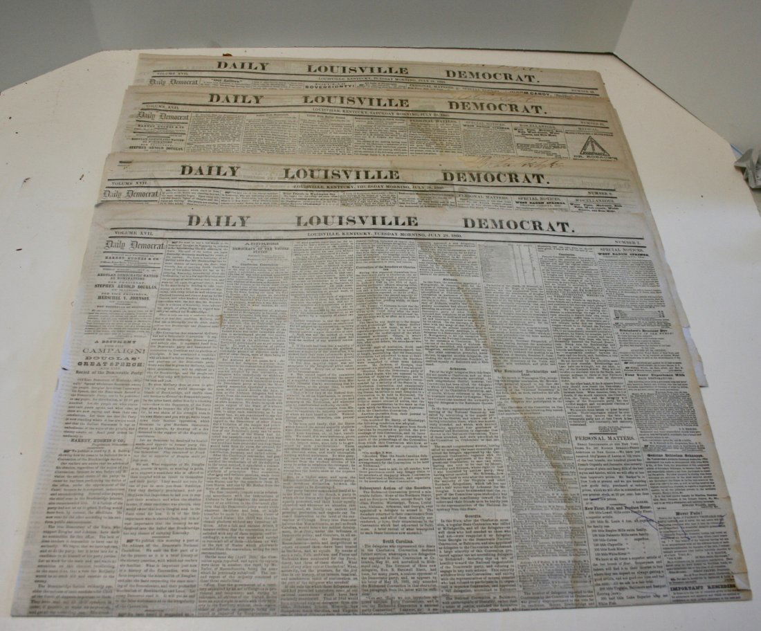 1860 Newspapers: Louisville, Kentucky (1 of 1)