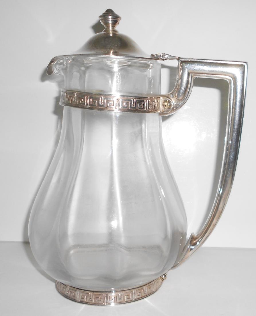 Illinois Central Railroad Silver Water Pitcher (1 of 6)