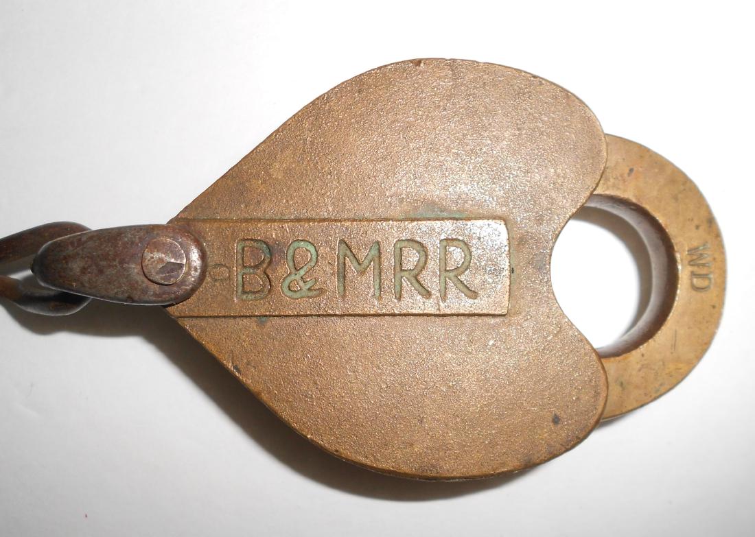 Boston & Maine Western Div Car Lock - unusual! (1 of 4)