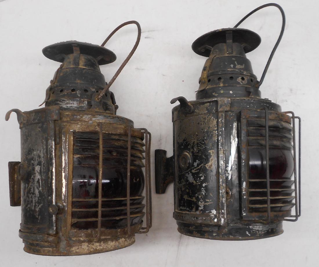 Pair of Boston Elevated Oil Marker Lamps Dressel (1 of 9)