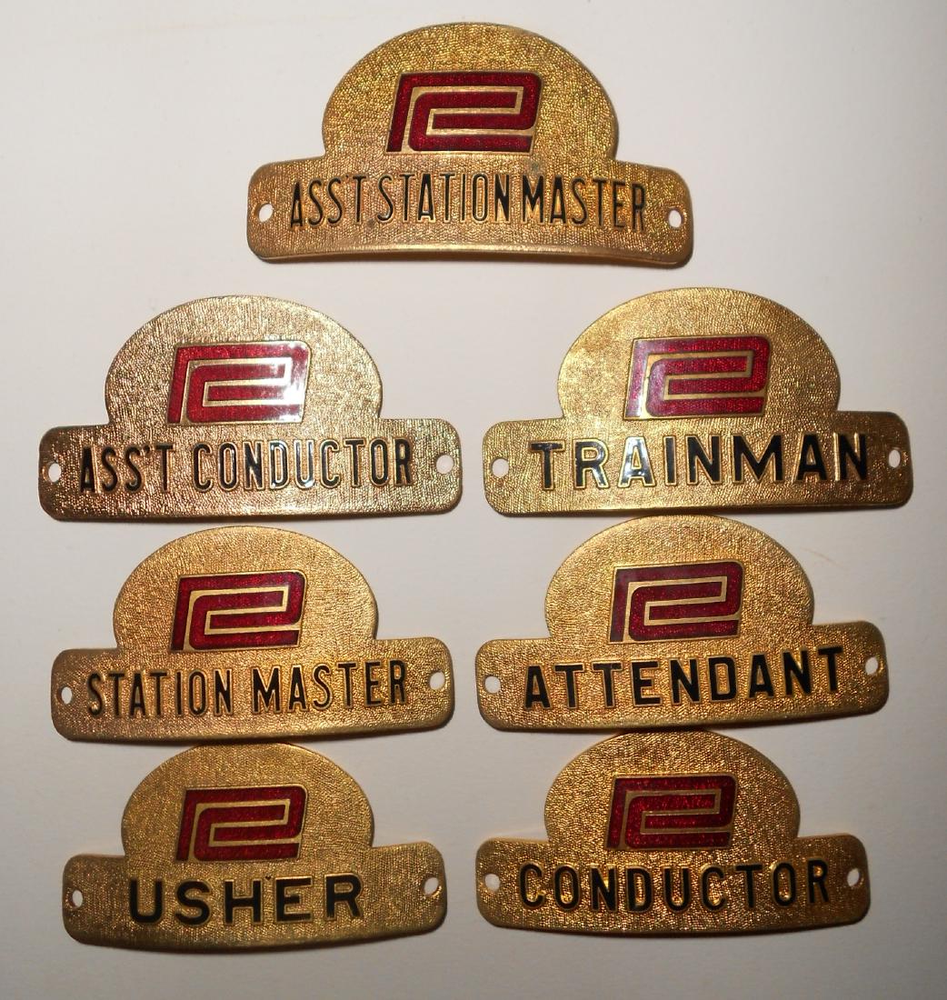 Penn Central Hat Badge Collection ALL 7 (1 of 2)